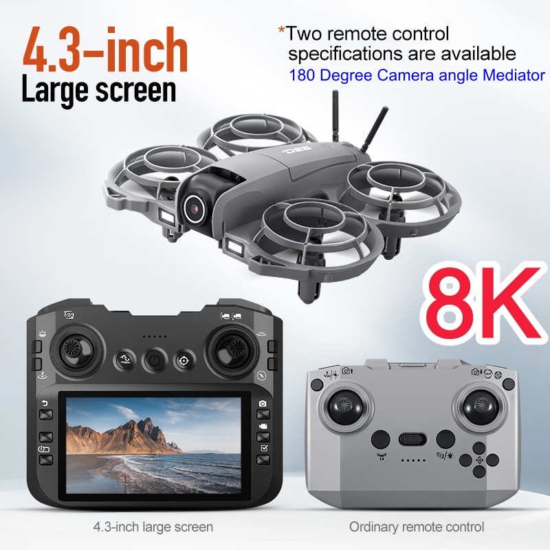 Rc Helicopter Large - Großbildschirm-Fernbedienungs-RC-Drohne mit 8K HD-Kamera, optischer Fluss-Schwebefunktion