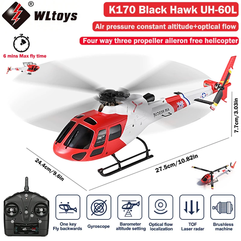 Rc Helicopter Gas - WLtoys 4CH K150-AS350 RC Helikopter, 1106