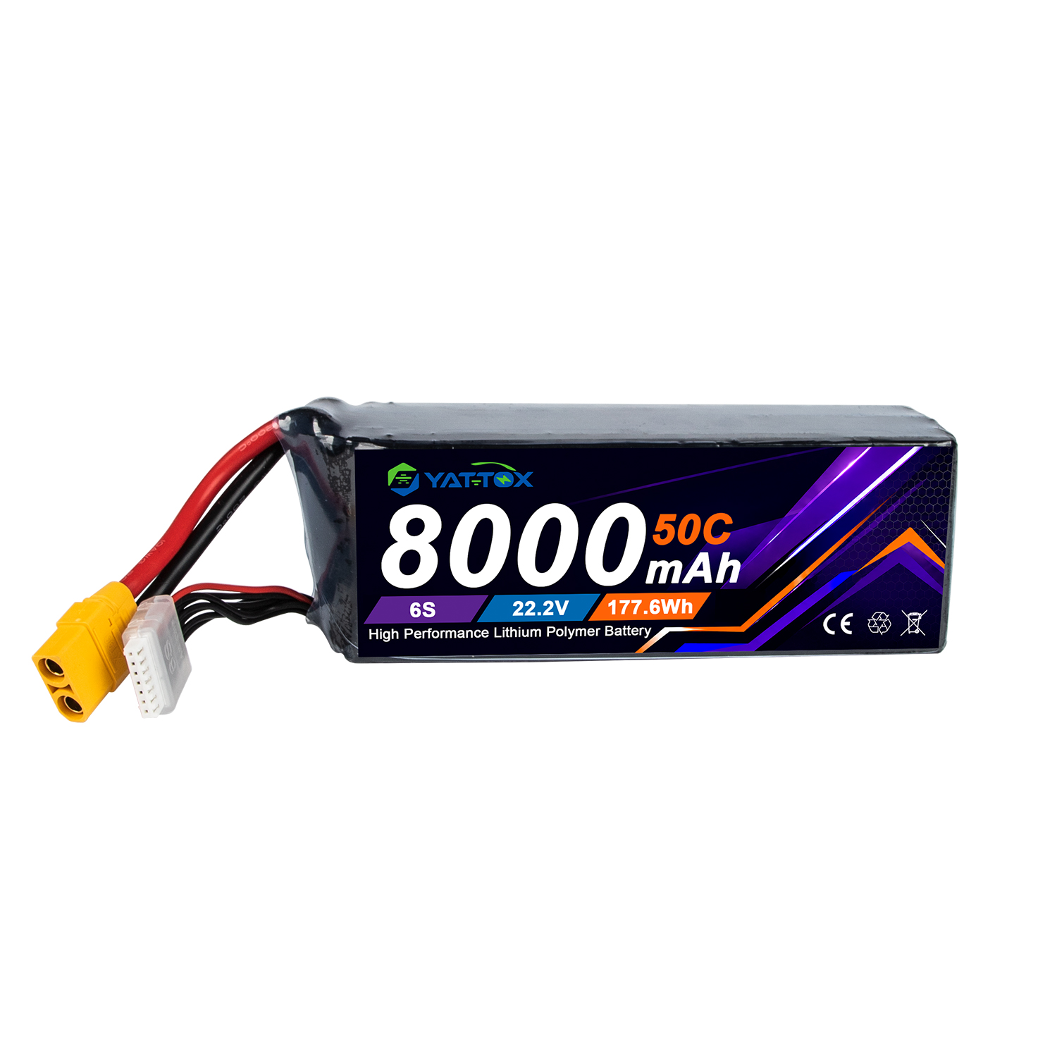 Rc Helicopter Large - Yattox 6S 8000mAh 50C LiPo Akku