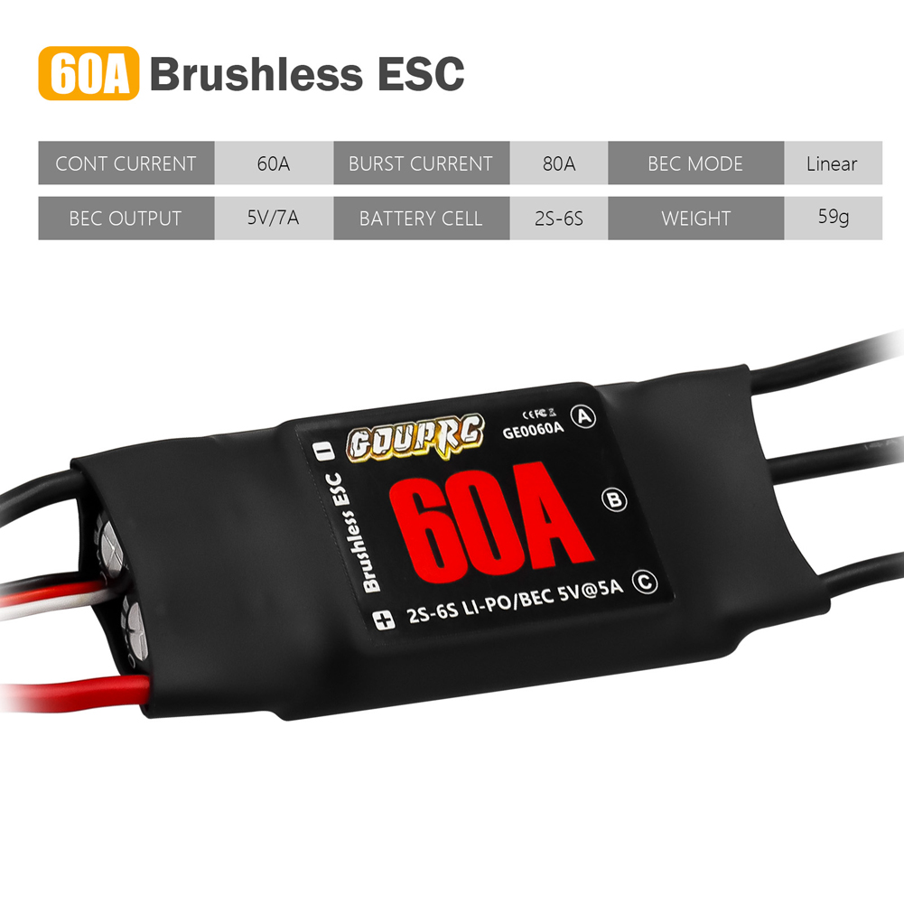 60A Bürstenloser ESC 2-6S Elek – Rc Helicopter Electric Bewertung und Preis
